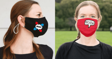 Verschiedene Atemschutzmasken mit Luxemburg Design